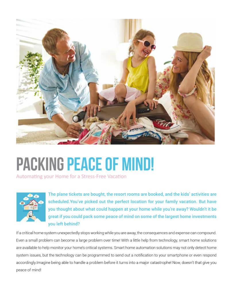 Peace of mind on vacation infographic